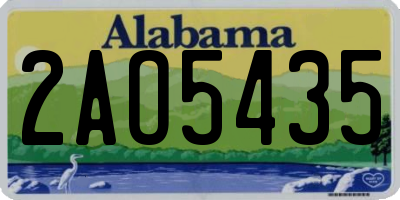 AL license plate 2AO5435