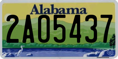 AL license plate 2AO5437