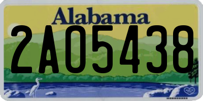 AL license plate 2AO5438