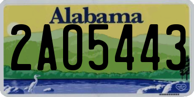 AL license plate 2AO5443