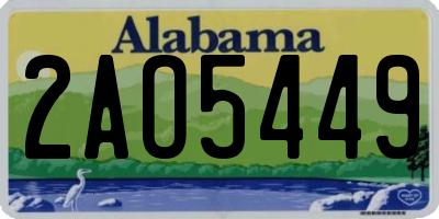 AL license plate 2AO5449