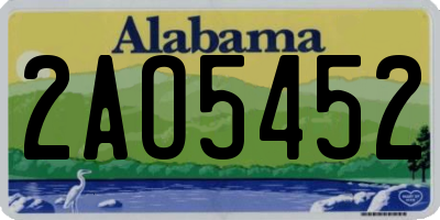 AL license plate 2AO5452