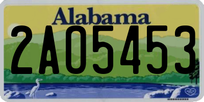 AL license plate 2AO5453