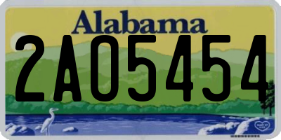 AL license plate 2AO5454