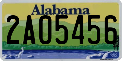 AL license plate 2AO5456