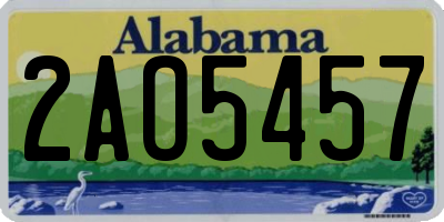 AL license plate 2AO5457