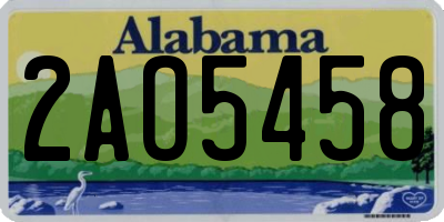AL license plate 2AO5458