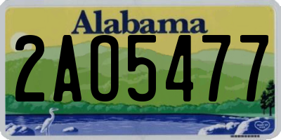 AL license plate 2AO5477