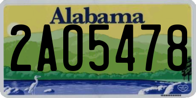 AL license plate 2AO5478