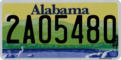 AL license plate 2AO5480