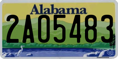 AL license plate 2AO5483