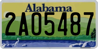 AL license plate 2AO5487