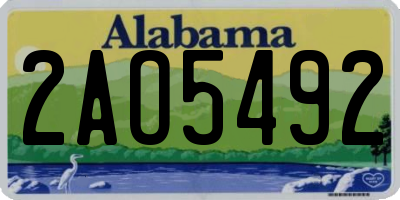 AL license plate 2AO5492