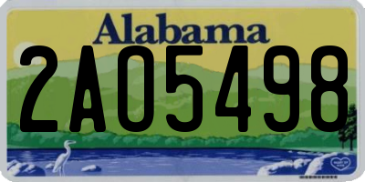 AL license plate 2AO5498