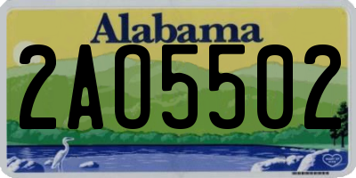 AL license plate 2AO5502