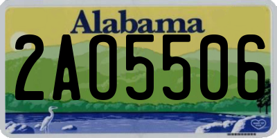 AL license plate 2AO5506
