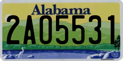 AL license plate 2AO5531