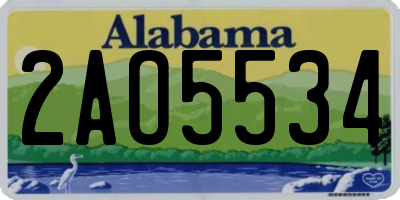 AL license plate 2AO5534