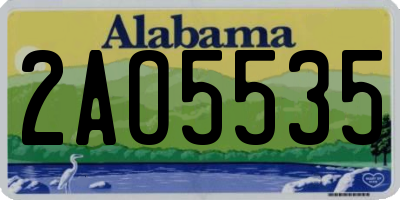 AL license plate 2AO5535