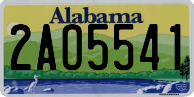 AL license plate 2AO5541