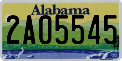 AL license plate 2AO5545