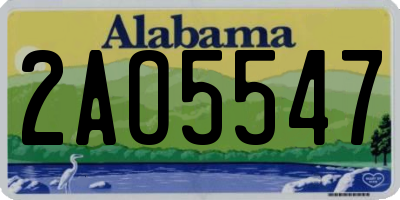 AL license plate 2AO5547