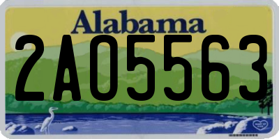AL license plate 2AO5563
