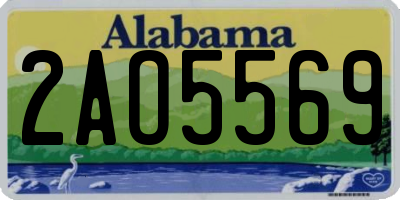 AL license plate 2AO5569