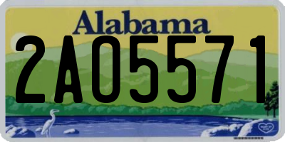 AL license plate 2AO5571