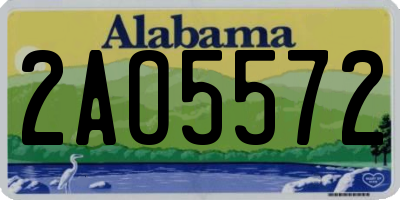 AL license plate 2AO5572