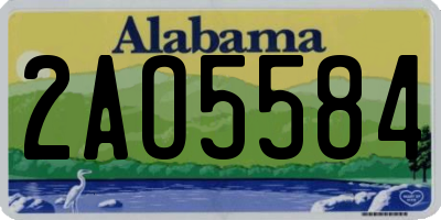 AL license plate 2AO5584