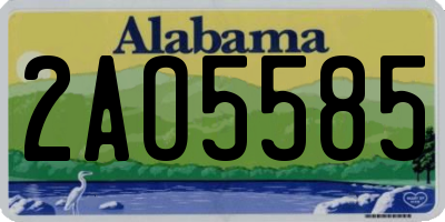 AL license plate 2AO5585