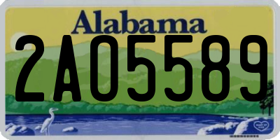 AL license plate 2AO5589