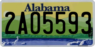AL license plate 2AO5593