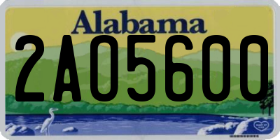 AL license plate 2AO5600