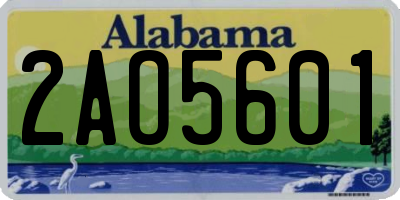 AL license plate 2AO5601