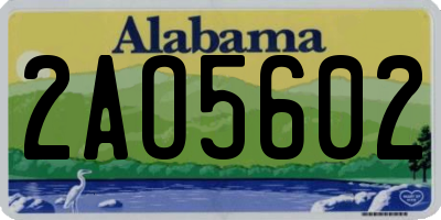 AL license plate 2AO5602