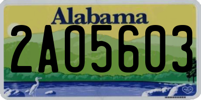 AL license plate 2AO5603
