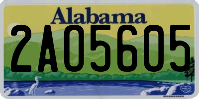 AL license plate 2AO5605