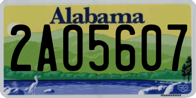 AL license plate 2AO5607