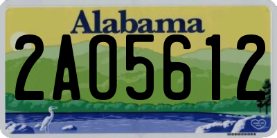 AL license plate 2AO5612