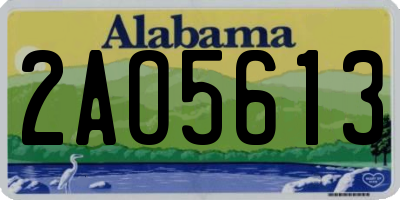 AL license plate 2AO5613