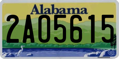 AL license plate 2AO5615