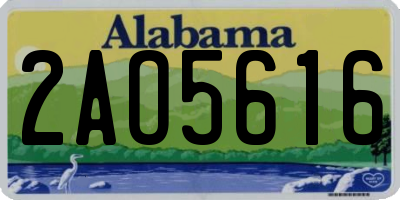 AL license plate 2AO5616