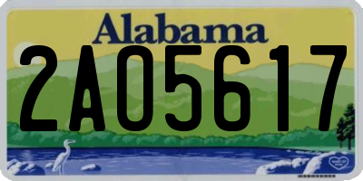 AL license plate 2AO5617
