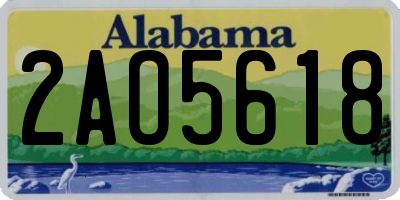 AL license plate 2AO5618