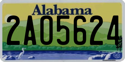 AL license plate 2AO5624