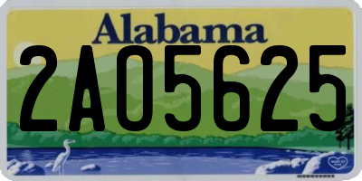 AL license plate 2AO5625