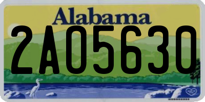 AL license plate 2AO5630