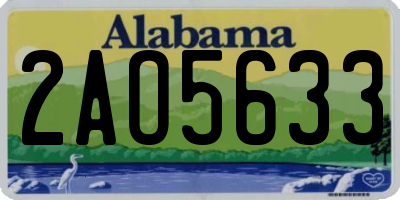 AL license plate 2AO5633